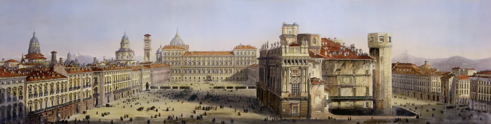 Piazza Castello, Turin, graverad av F. Citterio
